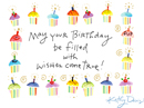 Cupcake Wishes Postcard