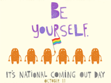 10/11 Coming Out Day (Postcard) celebrate the date ecards