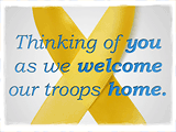 Yellow Ribbon Wishes (Postcard) veteran's day ecards
