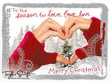 Love, Love, Love<br>Taylor Swift<br>(Postcard) christmas ecards