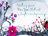 New Beginnings<br>(Postcard) new years ecards