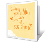 A Little Sunshine get well printable cards