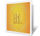Wonderful Day saying hi printable cards