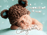 Snugglebear<br>(Postcard) congratulations on baby ecards