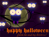 Hooterween (Postcard) halloween ecard