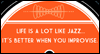Life Is Like Jazz Wow Words Postcard