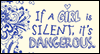 If a Girl Is Silent… Wow Words Postcard