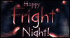 Happy Fright Night Wow Words Postcard