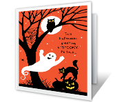 Spooky Greetings halloween printable cards