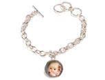 Sterling Silver Photo Charm Bracelet (circle)