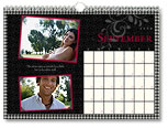 11x8 Horizontal Calendar - Houndstooth