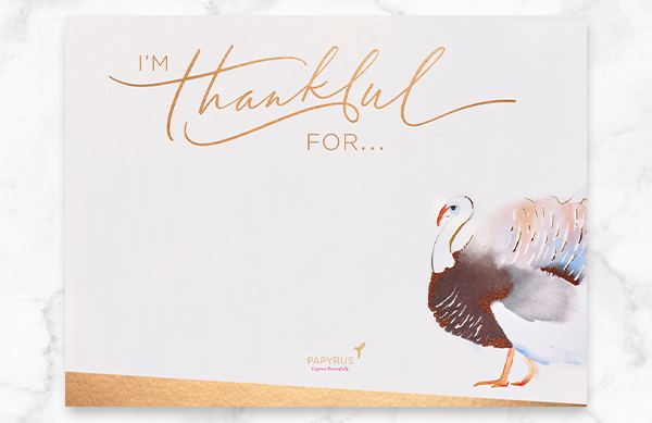 I'm thankful for turkey thanksgiving printable