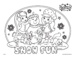 A Berry Cute Snowman Strawberry Shortcake Coloring Pages