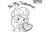 Be My Valentine Strawberry Shortcake Coloring Pages