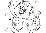 Meet Bright Heart Raccoon! Care Bears Coloring Pages