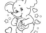 Meet Lotsa Heart Elephant! Care Bears Coloring Pages