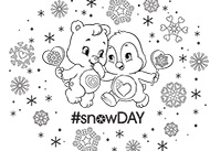 #snowDAY! Care Bears Coloring Pages