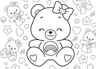 Hot Topic Coloring Sheet Care Bears Activities
