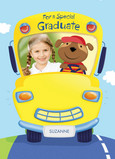 School Bus Congrats 5x7 Folded Card