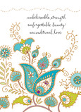 Strength Beauty Love 5x7 Folded Card
