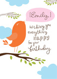 Trilling Bird 5x7 Folded Card