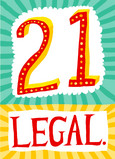 Twenty One Legal 5x7 Folded Card
