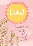 Sending Happy Thoughts 5x7 Folded Card