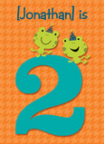 Two Frogs Birthday 5x7 Folded Card