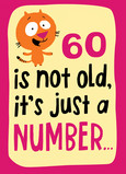 Just Number Birthday 5x7 Folded Card