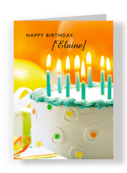Cake Candles Birthday 5x7 Folded Card
