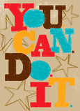 Bold You Can Do It 5x7 Folded Card