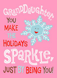 Holiday Snowflake Sparkle 5x7 Folded Card