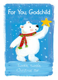 Christmas Star Bear 5x7 Folded Card