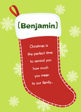 Red Christmas Stocking 5x7 Folded Card