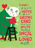 Cat Christmas Tree 5x7 Folded Card
