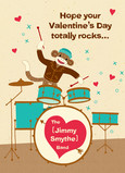 Totally Rocking Valentine 5x7 Folded Card