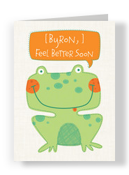 Better Soon Frog 5x7 Folded Card