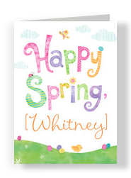 Happy Spring Chicks 5x7 Folded Card