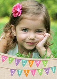 Welcome Spring Flags 5x7 Folded Card
