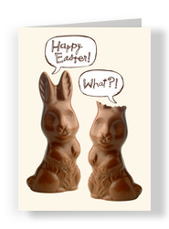 Deaf Chocolate Bunny 5x7 Folded Card