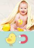 Easter Chick Magnet 5x7 Folded Card