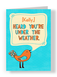Get Well Bird 5x7 Folded Card