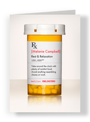 Personal Pill Bottle 5x7 Folded Card
