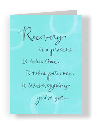 Blue Recovery Process 5x7 Folded Card