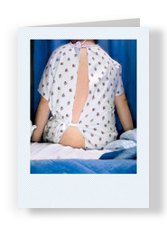 Patient Hospital Gown 5x7 Folded Card