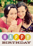 Colorful Birthday Circles 5x7 Folded Card