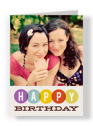 Colorful Birthday Circles 5x7 Folded Card