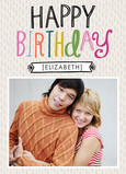 Bright Birthday Script 5x7 Folded Card