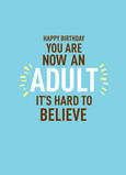 Now Adult Birthday 5x7 Folded Card
