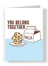 Milk Cookies Engagement 5x7 Folded Card